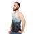 Unisex nature inspired mist forest tank top - men side