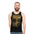 Retro unisex tank top with incidental machinery design - men