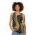 Vintage acoustic guitar yin yang design on a unisex tank top - women