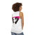Unisex tank top featuring the Japanese rock band Hide - women back