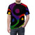 Colorful LGBTQIA+ Triskelion T-shirt design featuring a triskelion symbol, rainbow colors, and inclusive language. - men front