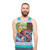 Unisex tank top with sun and dessert print - men