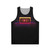 Retro neon sunset cassette tape graphic unisex tank top