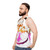 Herrscher of the Void Unisex Tank Top with Abstract Galaxy Design - men side