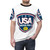 Patriotic water polo themed t-shirt for USA fans and enthusiasts - men front
