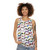 Unisex tank top with a colorful jockey silks pattern design - women