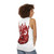 Handpainted Wilson graphic unisex tank top from the movie Cast Away - women back
