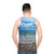 Ocean view unisex tank top - men back