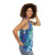 Unisex tank top with psychedelic nature and space-themed design by artist Cameron Gray - women side