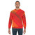 Vibrant striped red orange yellow sweatshirt - men