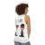 Cartoon Unisex Tank Top featuring the Pet Shop Boys 80s Synthpop Logo - women back