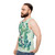 Ginkgo green unisex tank top with nature-inspired design - men side