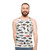 Unisex tank top featuring New Zealand fish species design - men