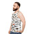 Unisex tank top featuring New Zealand fish species design - men side