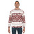Traditional Romanian motif sweatshirt with geometric and abstract pattern - men