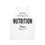 Nutrition Unisex Tank Top - Back