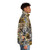 Muppet Dada Collage Puffer Jacket featuring a surreal collage design inspired by art history - men side right