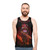 Fantasy gaming character demon retro splash unisex tank top - men