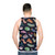Colorful unisex tank top with nudibranch sea slug design - men back