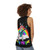 Heavy metal unicorn playing guitar on unisex tank top - women back