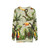 Toucan and bromeliad pattern printed on a sweatshirt - hanging