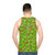 Carcassonne-inspired unisex tank top with board game graphics - men back