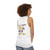 Unisex graphic tank top - women back