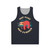 Sloth character printed on a unisex tank top