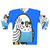 Blue budgie sweatshirt with too many adorable birds