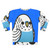 Blue budgie sweatshirt with too many adorable birds - Back