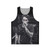 Canserbero unisex tank top with black and white portrait graphic