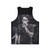 Canserbero unisex tank top with black and white portrait graphic - Back