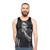 Canserbero unisex tank top with black and white portrait graphic - men