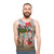 Unisex tank top with North Korea propaganda-inspired colorful design - men