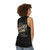 Unisex tank top with "Nonsense Ending" horror movie cliché design - women back
