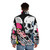A stylish puffer jacket with a vintage comic-inspired design - men back