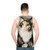 Watercolor Calico Cat Unisex Tank Top - men back