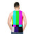 Unisex tank top featuring a no signal TV abstract graphic design - men back