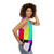 Unisex tank top featuring a no signal TV abstract graphic design - women side