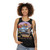 Retro gaming unisex tank top with "No Parking Violators Will Be Destroyed" design - women