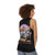 Retro gaming unisex tank top with "No Parking Violators Will Be Destroyed" design - women back