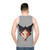 Cadaver unisex tank top with werewolf, skull, and gothic design - men back