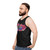 Unisex tank top with 'No Expectations' Spider-Man inspired design - men side