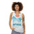 Unisex Tank Top with Minimalist Cabin in the Snow Design - women