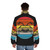 The Delorean Sunset Puffer Jacket - Iconic 80s-Inspired Outerwear - men back