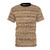 Baroque music-inspired t-shirt featuring sheet music notation, treble and bass clefs, and classical music instruments.