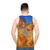Burning Man inspired digital art unisex tank top - men back