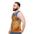 Burning Man inspired digital art unisex tank top - men side