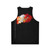 Patriotic unisex tank top with burning flag design - Back