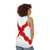 Burgundy Cross Unisex Tank Top - women back